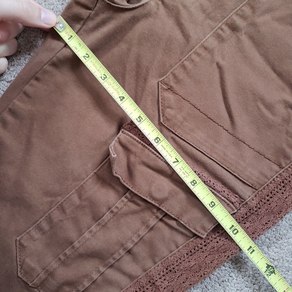 Democracy Ab Solution Utility Cargo Pants Side And Waist Lace detailing Brown 8 - Picture 10 of 10